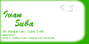ivan suba business card