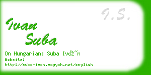 ivan suba business card